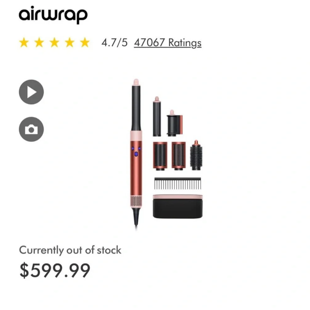 Dyson Airwrap Multistyler and Dryer (Strawberry Bronze/Blush Pink) - Picture 7 of 11